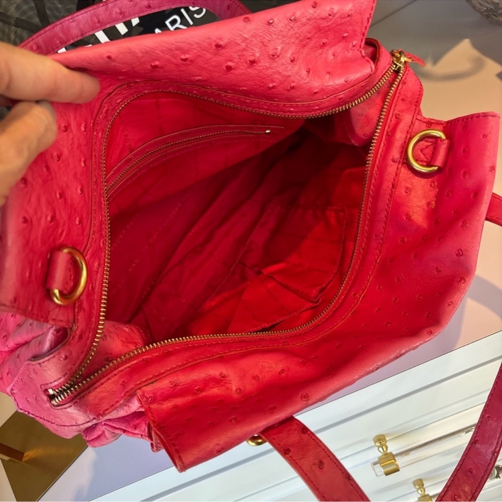 Marc Jacobs Pink Ostrich Leather Shoulder Bag - Picture 9 of 10